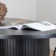 VENTURE DESIGN Bianca spisebord, oval - sort finér (200x90)