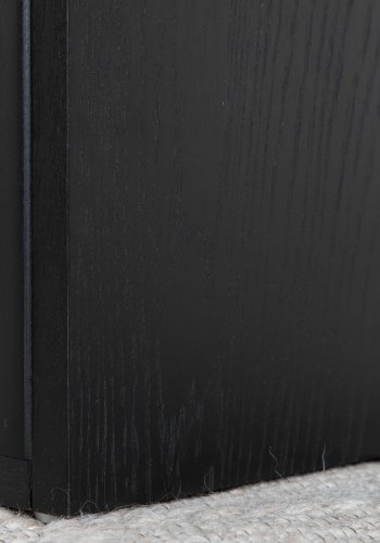 VENTURE DESIGN Bianca spisebord, oval - sort finér (200x90)