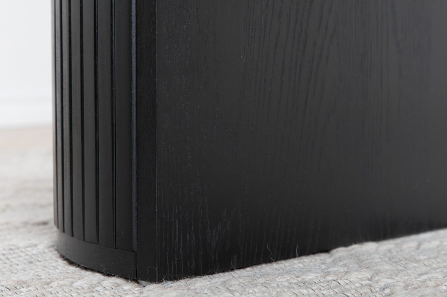 VENTURE DESIGN Bianca spisebord, oval - sort finér (200x90)