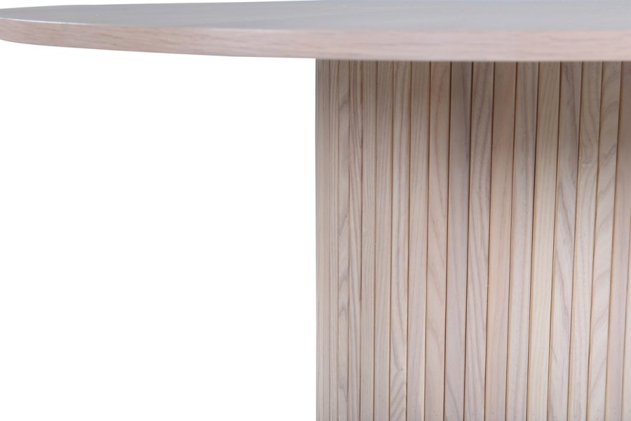 VENTURE DESIGN Bianca spisebord, rund - hvidkalket finér (110)