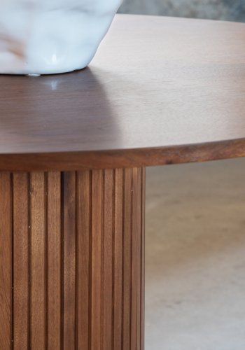 VENTURE DESIGN Bianca spisebord, rund - valnddefarvet finér (110)