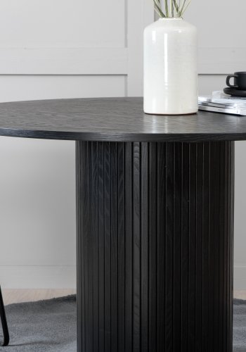 VENTURE DESIGN Bianca spisebord, rund - sort finér (110)