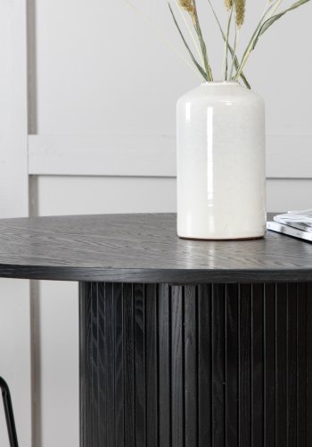 VENTURE DESIGN Bianca spisebord, rund - sort finér (110)