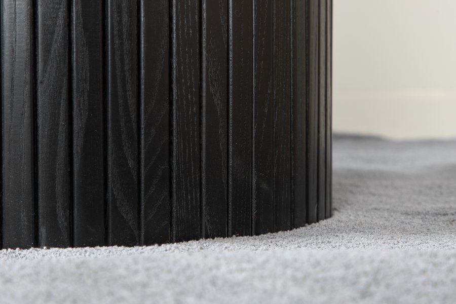 VENTURE DESIGN Bianca spisebord, rund - sort finér (110)