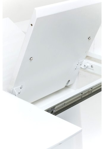 KARE DESIGN Extension Benvenuto ovalt spisebord - hvid hjglans tr, m. butterflyplade (200(50)x110)