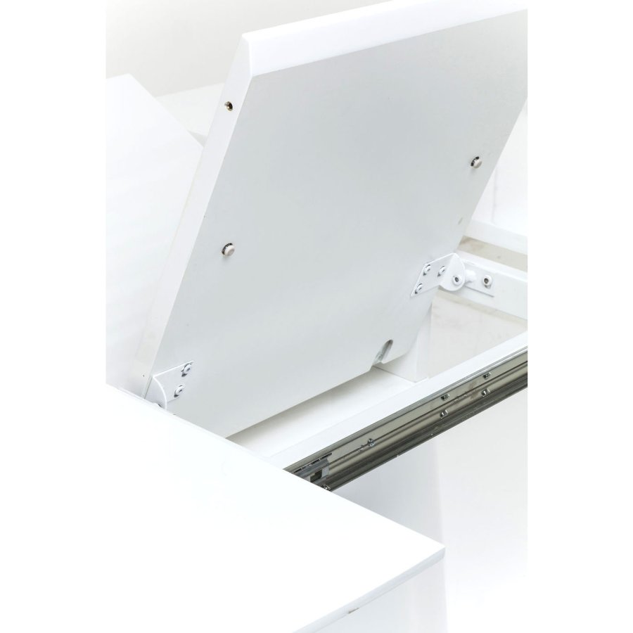 KARE DESIGN Extension Benvenuto ovalt spisebord - hvid hjglans tr, m. butterflyplade (200(50)x110)