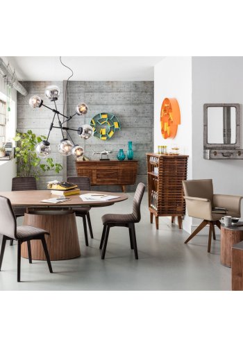 KARE DESIGN Extension Benvenuto ovalt spisebord - valnddefinér, m. butterflyplade (200(50)x110)