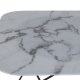 VENTURE DESIGN Tristar sofabord, kvadratisk - hvid marmoreret glas og sort stl (80x80)