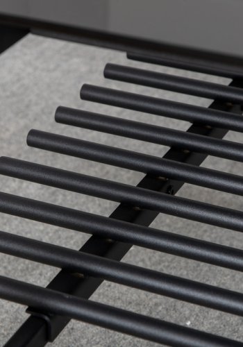 VENTURE DESIGN Von Staf sofabord, m. hylde - sort glas og sort stl (120x60)