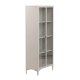 VENTURE DESIGN Piring vitrineskab, m. 2 lger og 3 hylder - glas og beige stl (H:190)
