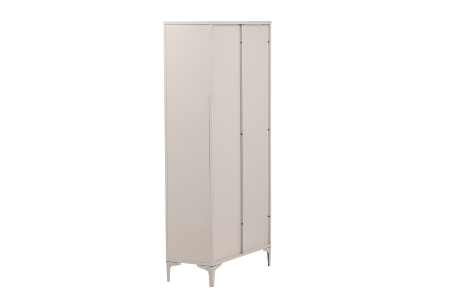 VENTURE DESIGN Piring vitrineskab, m. 2 lger og 3 hylder - glas og beige stl (H:190)