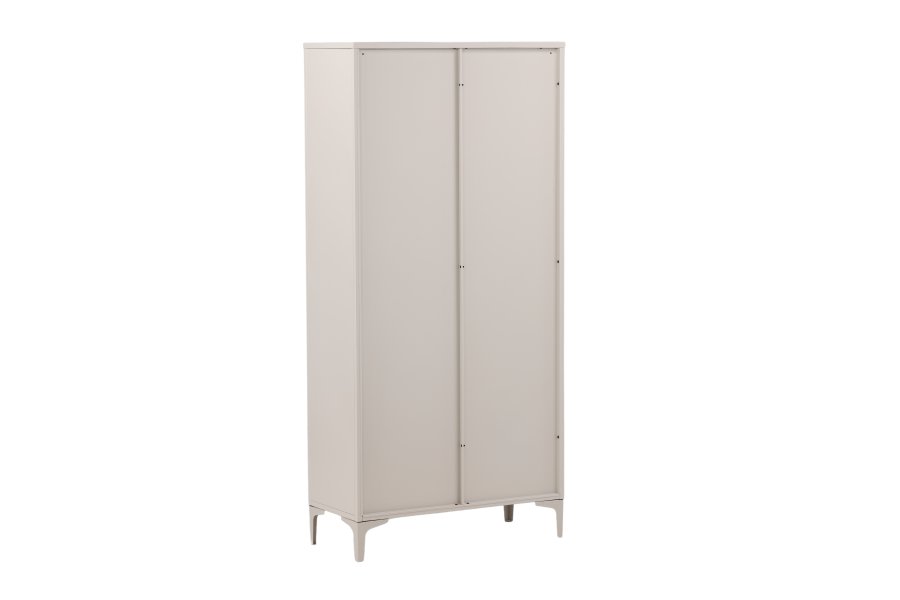 VENTURE DESIGN Piring vitrineskab, m. 2 lger og 3 hylder - glas og beige stl (H:190)