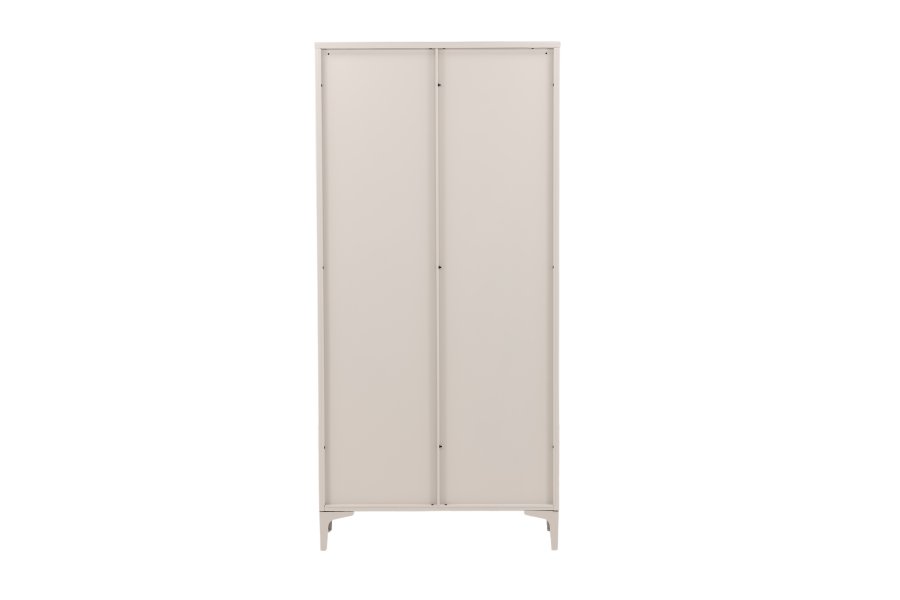 VENTURE DESIGN Piring vitrineskab, m. 2 lger og 3 hylder - glas og beige stl (H:190)