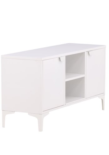 VENTURE DESIGN Piring TV-bord, m. 2 lger og 3 hylder - hvid stl (120x40)