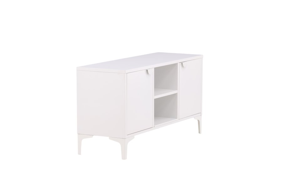 VENTURE DESIGN Piring TV-bord, m. 2 lger og 3 hylder - hvid stl (120x40)