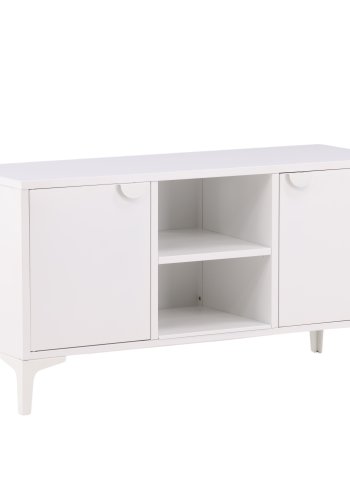 VENTURE DESIGN Piring TV-bord, m. 2 lger og 3 hylder - hvid stl (120x40)