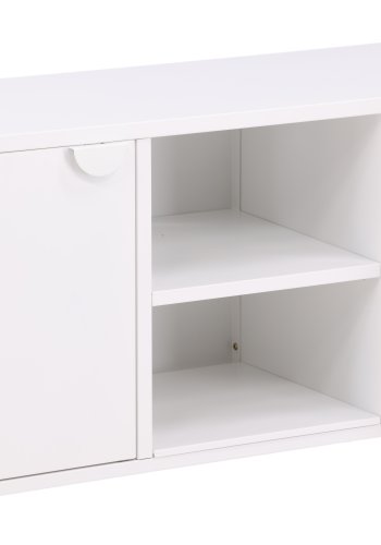 VENTURE DESIGN Piring TV-bord, m. 2 lger og 3 hylder - hvid stl (120x40)