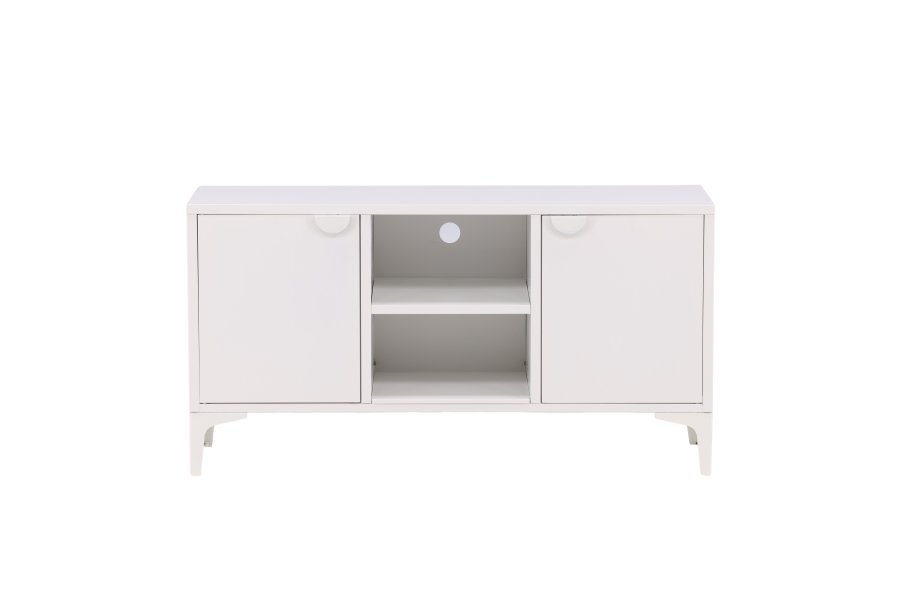VENTURE DESIGN Piring TV-bord, m. 2 lger og 3 hylder - hvid stl (120x40)