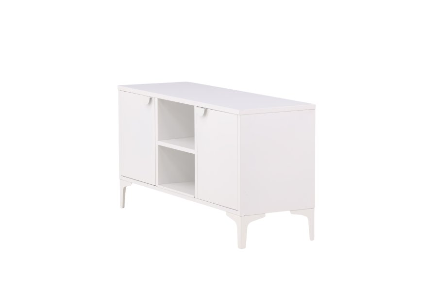 VENTURE DESIGN Piring TV-bord, m. 2 lger og 3 hylder - hvid stl (120x40)
