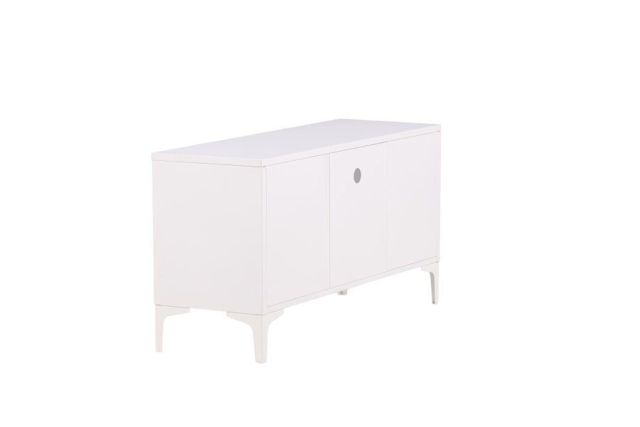 VENTURE DESIGN Piring TV-bord, m. 2 lger og 3 hylder - hvid stl (120x40)