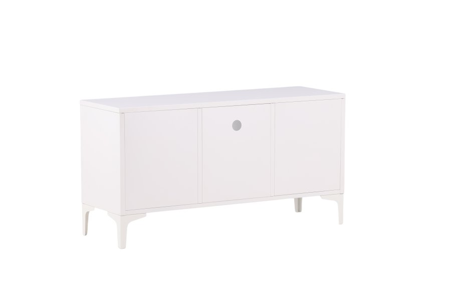 VENTURE DESIGN Piring TV-bord, m. 2 lger og 3 hylder - hvid stl (120x40)