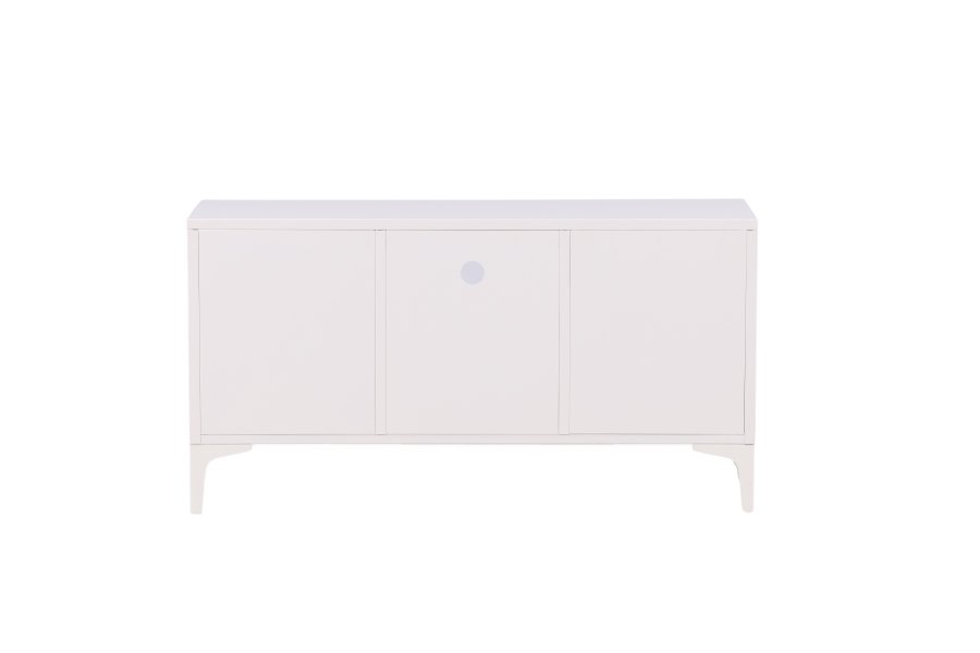 VENTURE DESIGN Piring TV-bord, m. 2 lger og 3 hylder - hvid stl (120x40)
