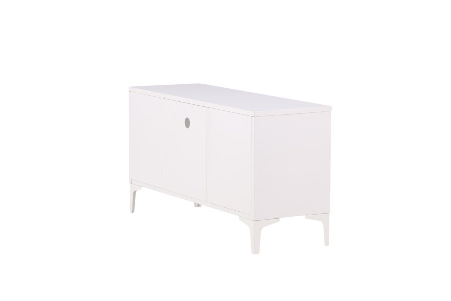 VENTURE DESIGN Piring TV-bord, m. 2 lger og 3 hylder - hvid stl (120x40)