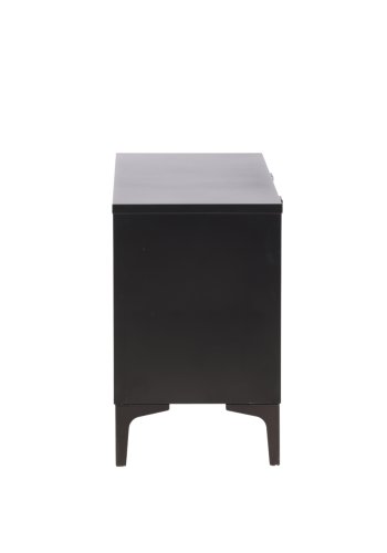 VENTURE DESIGN Piring TV-bord, m. 2 lger og 3 hylder - sort stl (120x40)