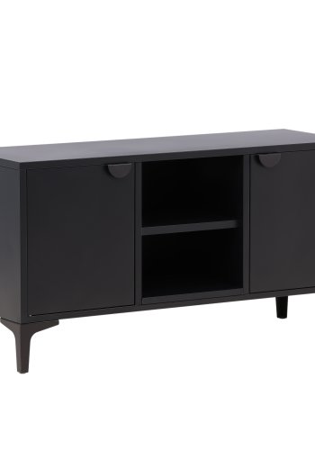 VENTURE DESIGN Piring TV-bord, m. 2 lger og 3 hylder - sort stl (120x40)