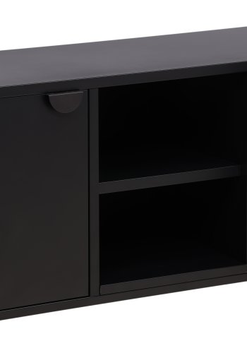 VENTURE DESIGN Piring TV-bord, m. 2 lger og 3 hylder - sort stl (120x40)