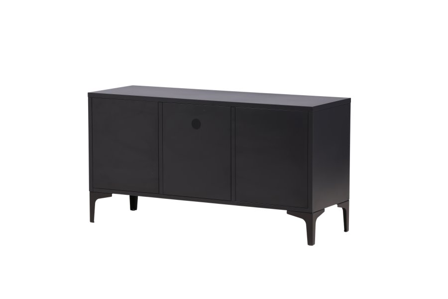 VENTURE DESIGN Piring TV-bord, m. 2 lger og 3 hylder - sort stl (120x40)