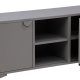VENTURE DESIGN Piring TV-bord, m. 2 lger og 3 hylder - lysegr stl (120x40)