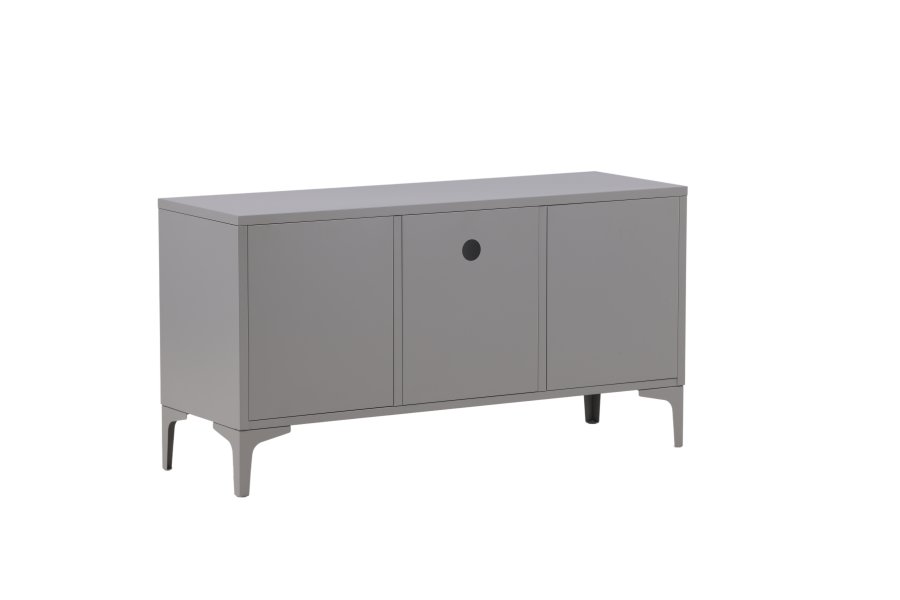 VENTURE DESIGN Piring TV-bord, m. 2 lger og 3 hylder - lysegr stl (120x40)