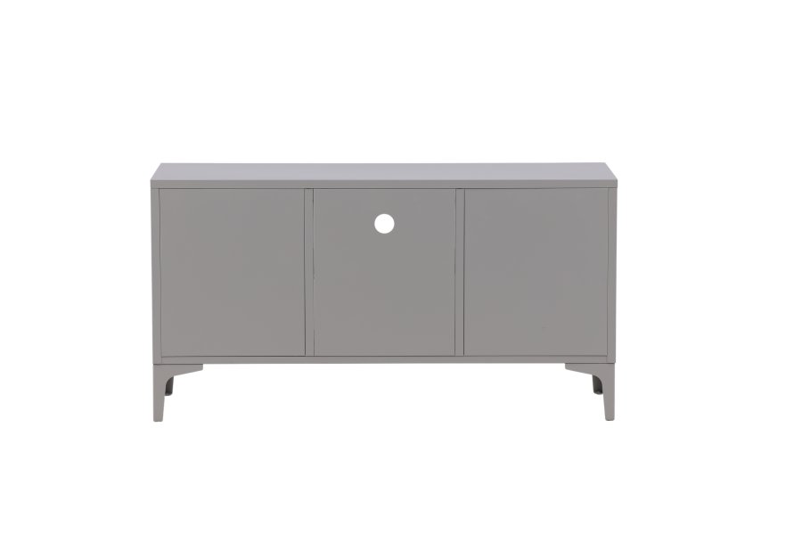 VENTURE DESIGN Piring TV-bord, m. 2 lger og 3 hylder - lysegr stl (120x40)