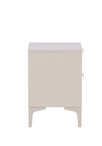 VENTURE DESIGN Piring sengebord, m. 2 skuffer - beige stl (45x40)
