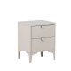 VENTURE DESIGN Piring sengebord, m. 2 skuffer - beige stl (45x40)