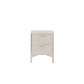VENTURE DESIGN Piring sengebord, m. 2 skuffer - beige stl (45x40)