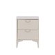 VENTURE DESIGN Piring sengebord, m. 2 skuffer - beige stl (45x40)