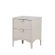 VENTURE DESIGN Piring sengebord, m. 2 skuffer - beige stl (45x40)