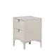 VENTURE DESIGN Piring sengebord, m. 2 skuffer - beige stl (45x40)