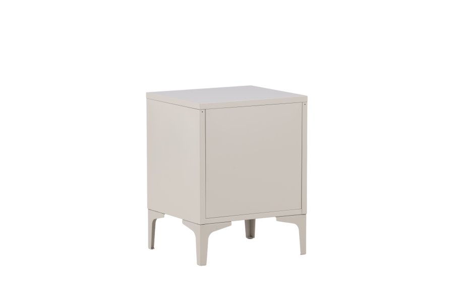 VENTURE DESIGN Piring sengebord, m. 2 skuffer - beige stl (45x40)