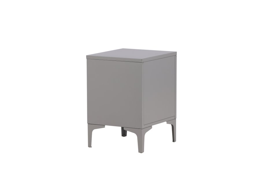 VENTURE DESIGN Piring sengebord, m. 2 skuffer - lysegr stl (45x40)