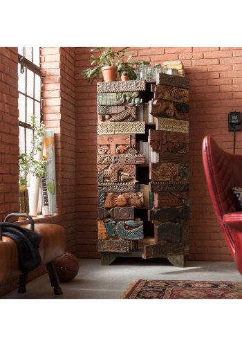 KARE DESIGN Gym Gabby bnk - brunt koskind og stl (153cm)