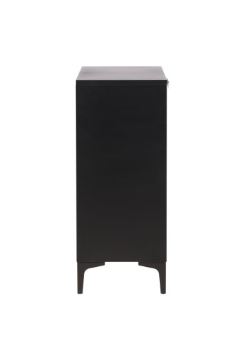 VENTURE DESIGN Piring sknk, m. 2 lger og 2 hylder - sort stl