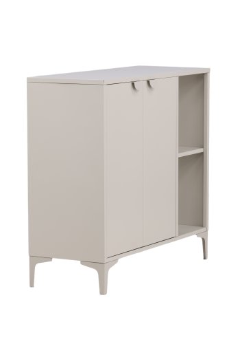 VENTURE DESIGN Piring sknk, m. 2 lger og 2 hylder - beige stl