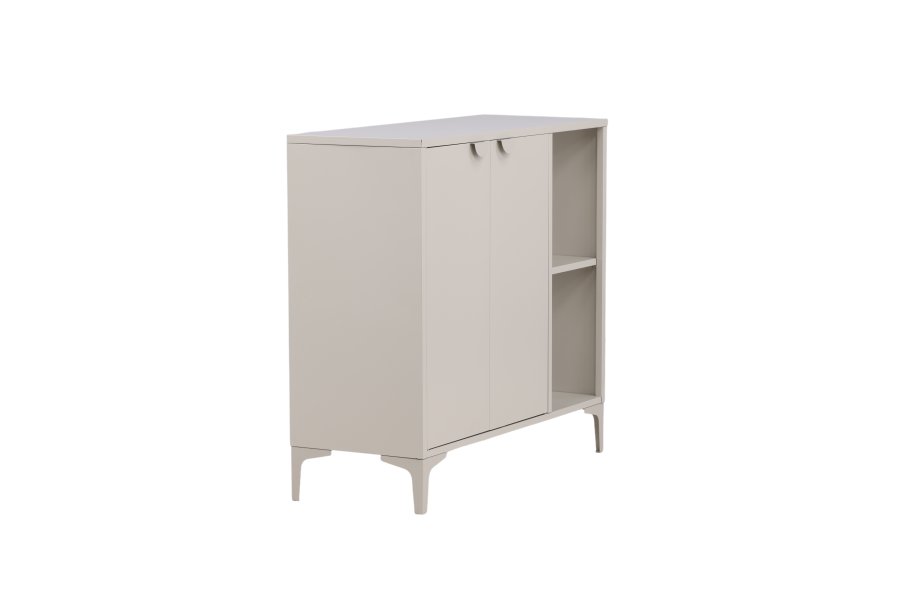 VENTURE DESIGN Piring sknk, m. 2 lger og 2 hylder - beige stl