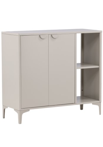 VENTURE DESIGN Piring sknk, m. 2 lger og 2 hylder - beige stl