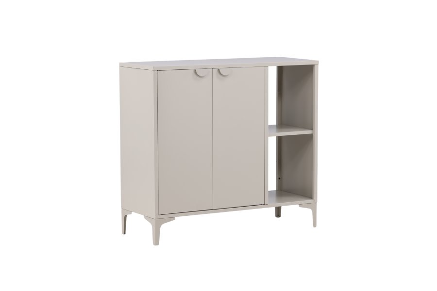 VENTURE DESIGN Piring sknk, m. 2 lger og 2 hylder - beige stl