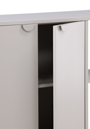 VENTURE DESIGN Piring sknk, m. 2 lger og 2 hylder - beige stl