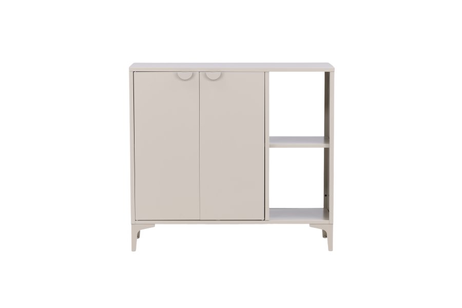VENTURE DESIGN Piring sknk, m. 2 lger og 2 hylder - beige stl